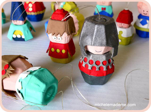 via michelemademe.com/2011/11/dozen-egg-carton-folk-ornaments.html