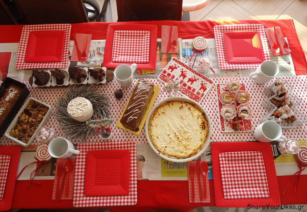 Christmas breakfast party table