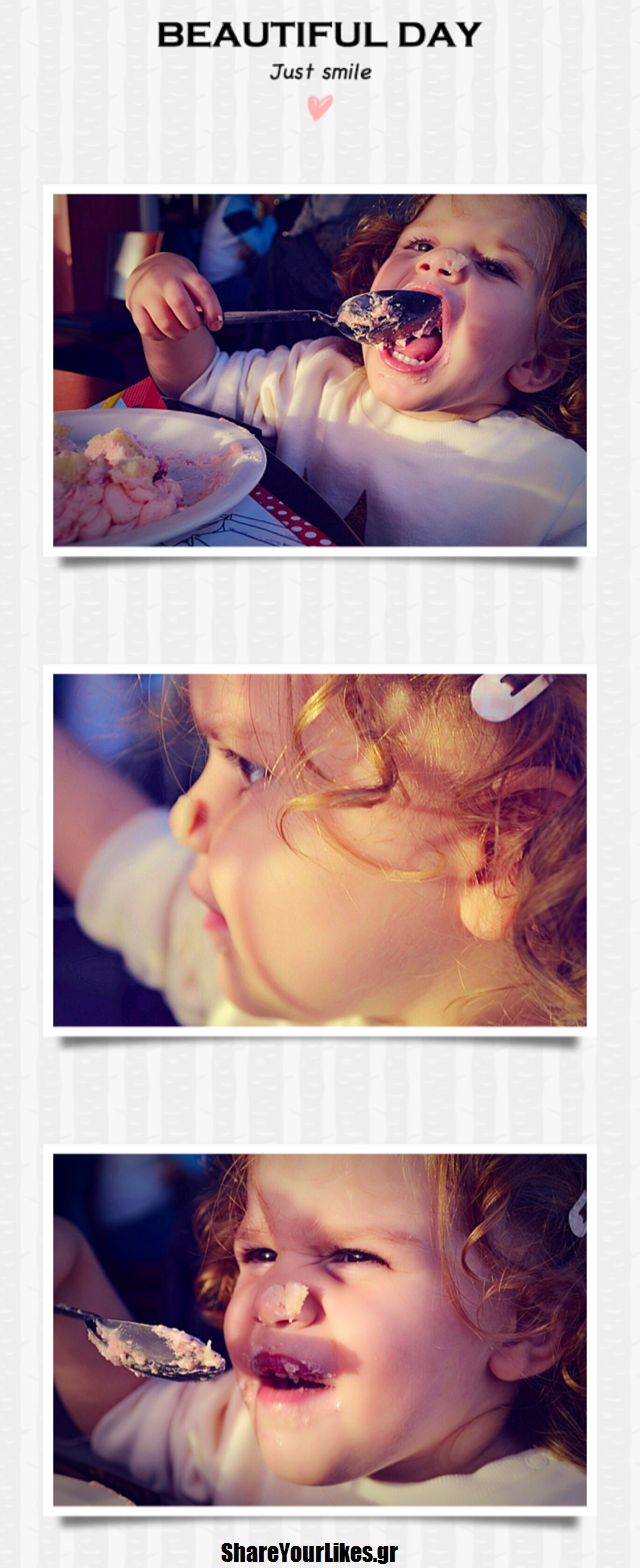 eating cake collage