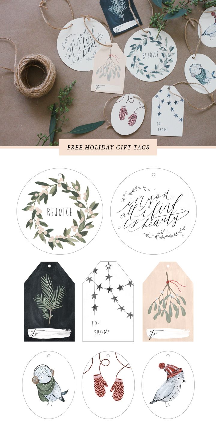 Kelli Murray PRINTABLE HOLIDAY GIFT TAGS