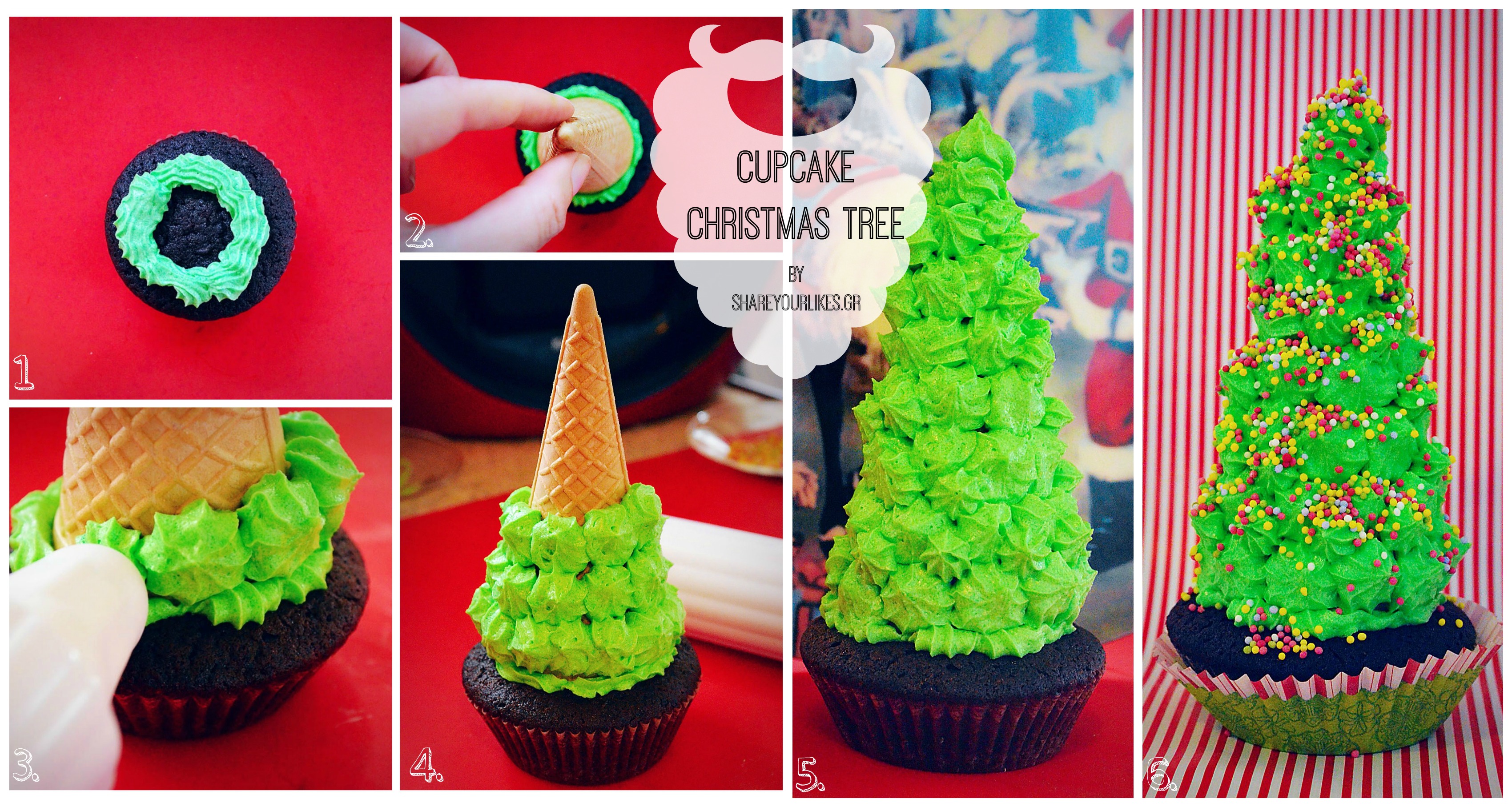CHRISTMAS TREE CUPCAKE_SYL_Collage